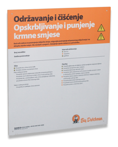 Wartungstafel HR: Futterbevorratung/-beschickung